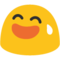 Faccina Con Un Gran Sorriso E Goccia Di Sudore