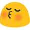 Faccina Che Bacia Con Occhi Chiusi
