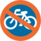 Segnale Di Divieto Di Transito Delle Biciclette
