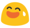 Faccina Con Un Gran Sorriso E Goccia Di Sudore