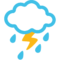Cloud with Lightning and Rain
