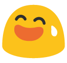 Grinning Face with Sweat