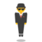 Person in Suit Levitating