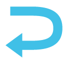Right Arrow Curving Left