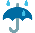 Umbrella with Rain Drops