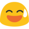 Faccina Con Un Gran Sorriso E Goccia Di Sudore