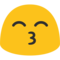 Faccina Che Bacia Con Occhi Sorridenti