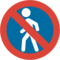 Simbolo Del Divieto Di Transito Pedoni
