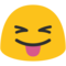 Faccina Con Un Gran Sorriso Che Mostra La Lingua