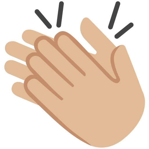Mani Che Applaudono: Carnagione Medio-Chiara