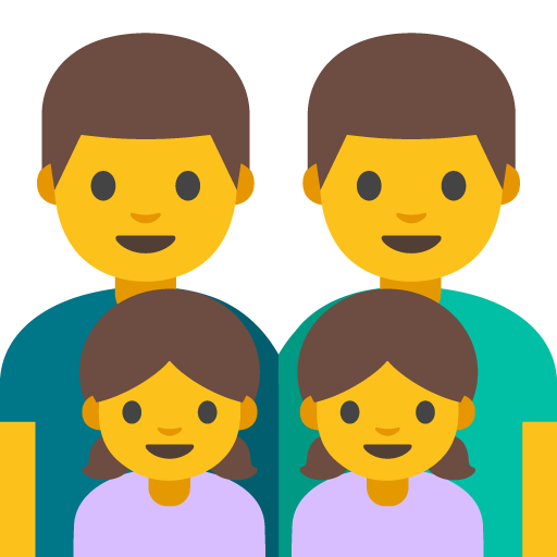 Famiglia: Uomo, Uomo, Bambina, Bambina