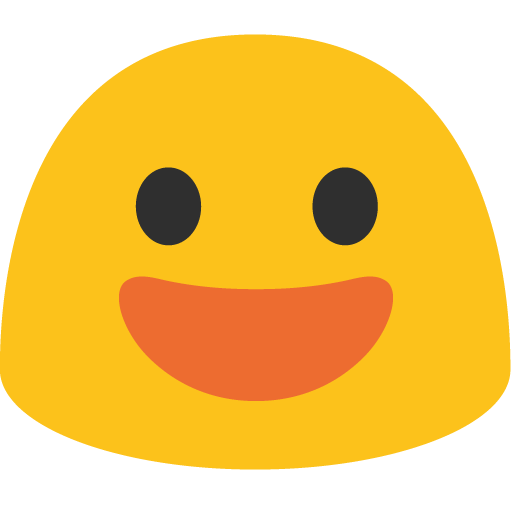 Faccina Con Un Gran Sorriso E Occhi Spalancati