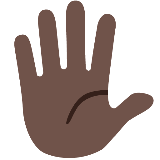 Mano Aperta: Carnagione Scura
