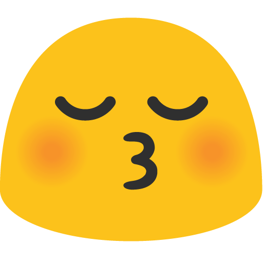 Faccina Che Bacia Con Occhi Chiusi