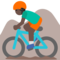 Ciclista Uomo Di Mountain Bike: Carnagione Scura