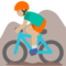 Ciclista Uomo Di Mountain Bike: Carnagione Medio-Chiara