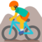 Ciclista Uomo Di Mountain Bike