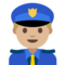 Poliziotto Uomo: Carnagione Medio-Chiara