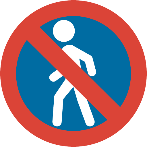 Simbolo Del Divieto Di Transito Pedoni
