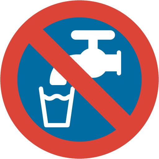 Simbolo Di Acqua Non Potabile