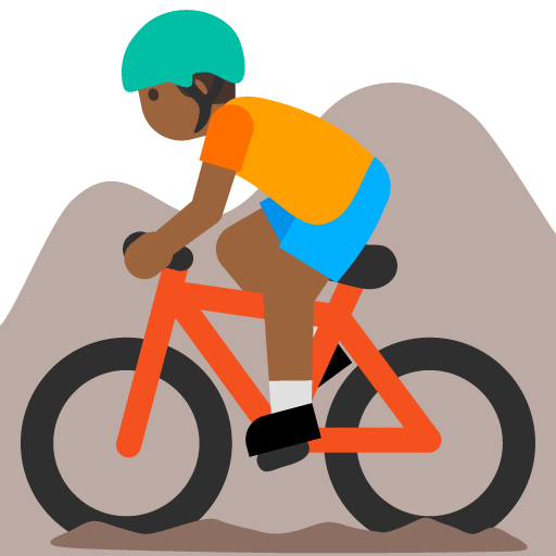 Ciclista Di Mountain Bike: Carnagione Medio-Scura