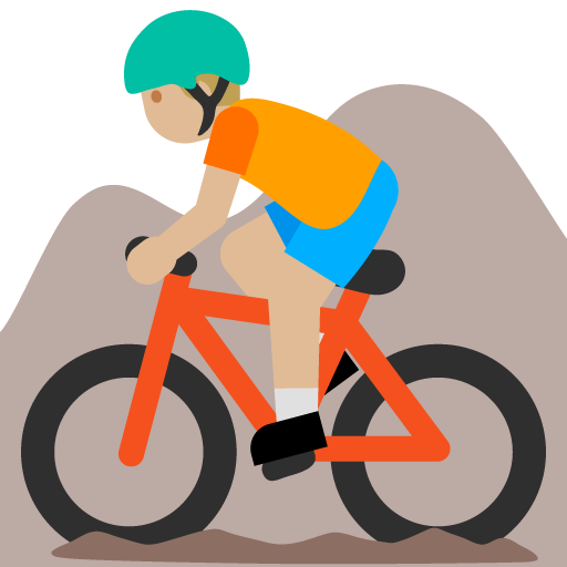 Ciclista Di Mountain Bike: Carnagione Medio-Chiara