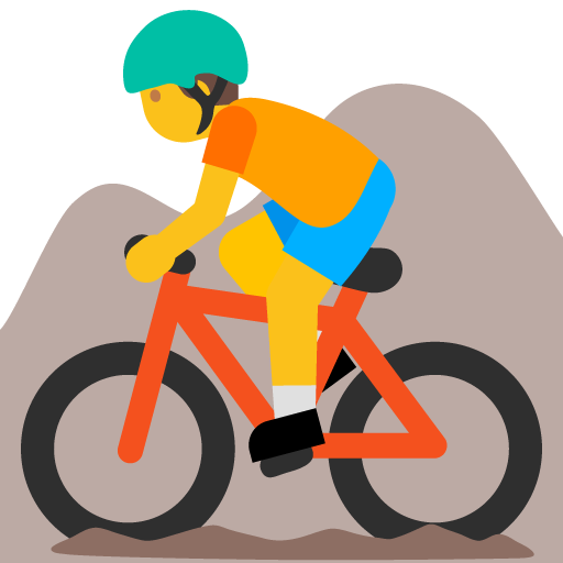 Ciclista Di Mountain Bike