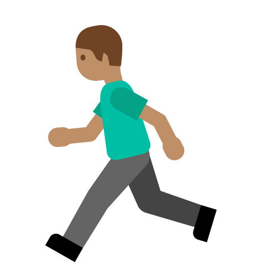 Persona Che Corre: Carnagione Media