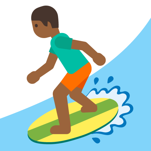 Persona Che Fa Surf: Carnagione Medio-Scura