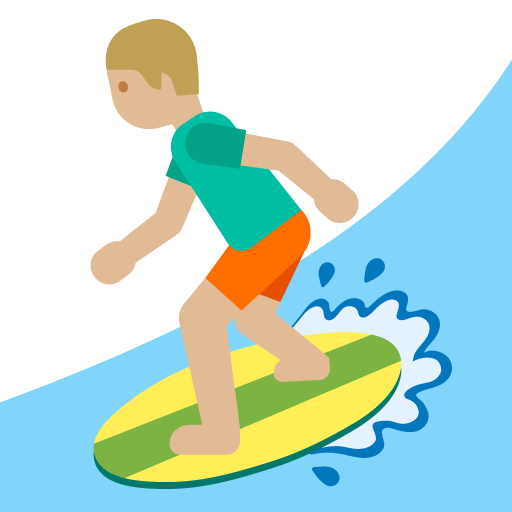 Persona Che Fa Surf: Carnagione Medio-Chiara