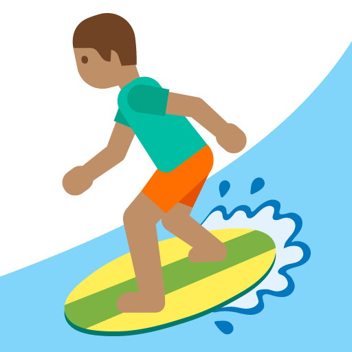 Persona Che Fa Surf: Carnagione Media