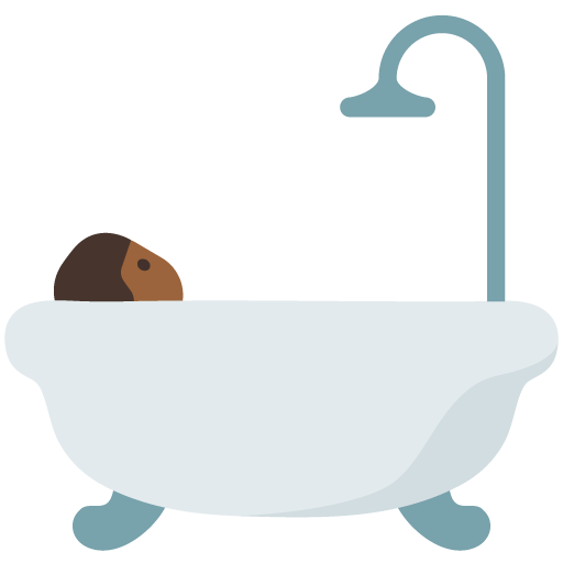 Persona Che Fa Il Bagno: Carnagione Medio-Scura