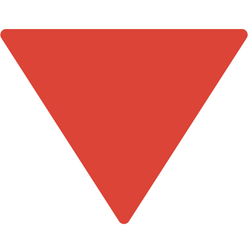 Triangolo Rosso Con Punta Verso Il Basso