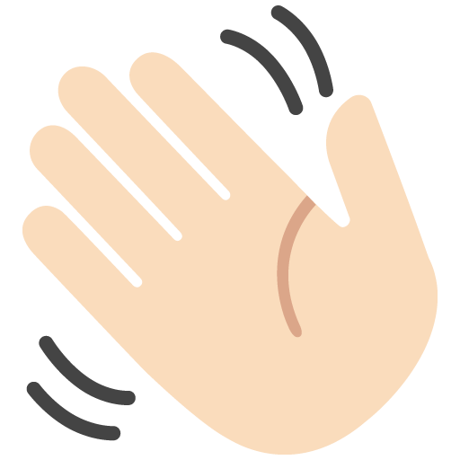 Mano Che Saluta: Carnagione Chiara