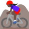 Ciclista Donna Di Mountain Bike: Carnagione Scura
