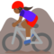 Ciclista Donna Di Mountain Bike: Carnagione Medio-Scura