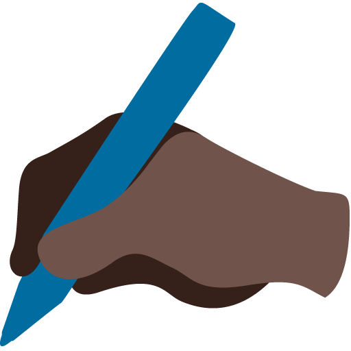 Mano Che Scrive: Carnagione Scura