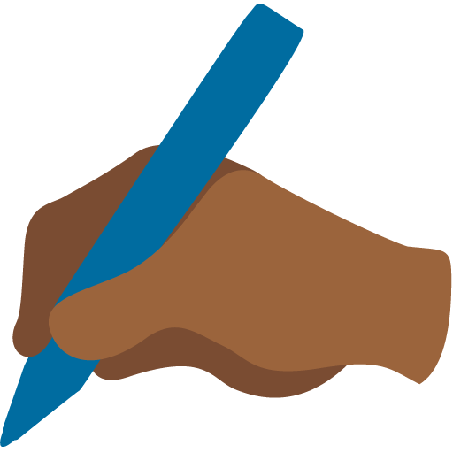 Mano Che Scrive: Carnagione Medio-Scura