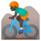 Ciclista Uomo Di Mountain Bike: Carnagione Scura