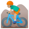 Ciclista Uomo Di Mountain Bike: Carnagione Medio-Chiara