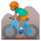 Ciclista Uomo Di Mountain Bike: Carnagione Media