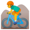 Ciclista Uomo Di Mountain Bike