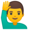 Uomo Con Mano Alzata