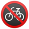 Segnale Di Divieto Di Transito Delle Biciclette