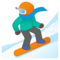Persona Sullo Snowboard: Carnagione Scura