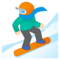 Persona Sullo Snowboard: Carnagione Chiara
