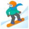 Persona Sullo Snowboard: Carnagione Medio-Scura