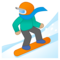 Persona Sullo Snowboard: Carnagione Medio-Chiara