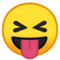 Faccina Con Un Gran Sorriso Che Mostra La Lingua