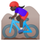 Ciclista Donna Di Mountain Bike: Carnagione Scura